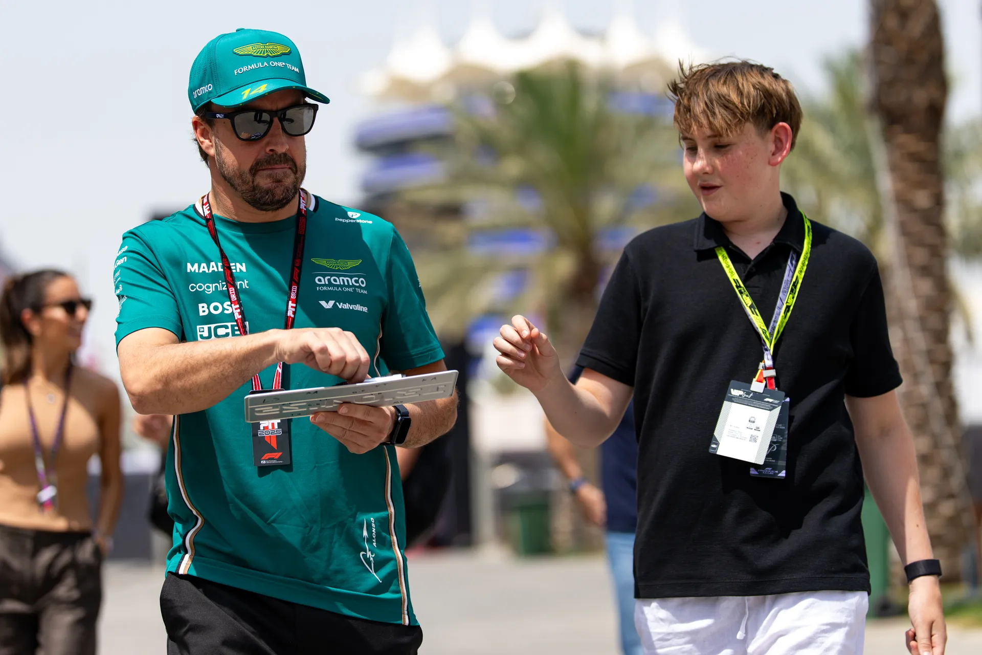 Guests inside the Formula 1 paddock