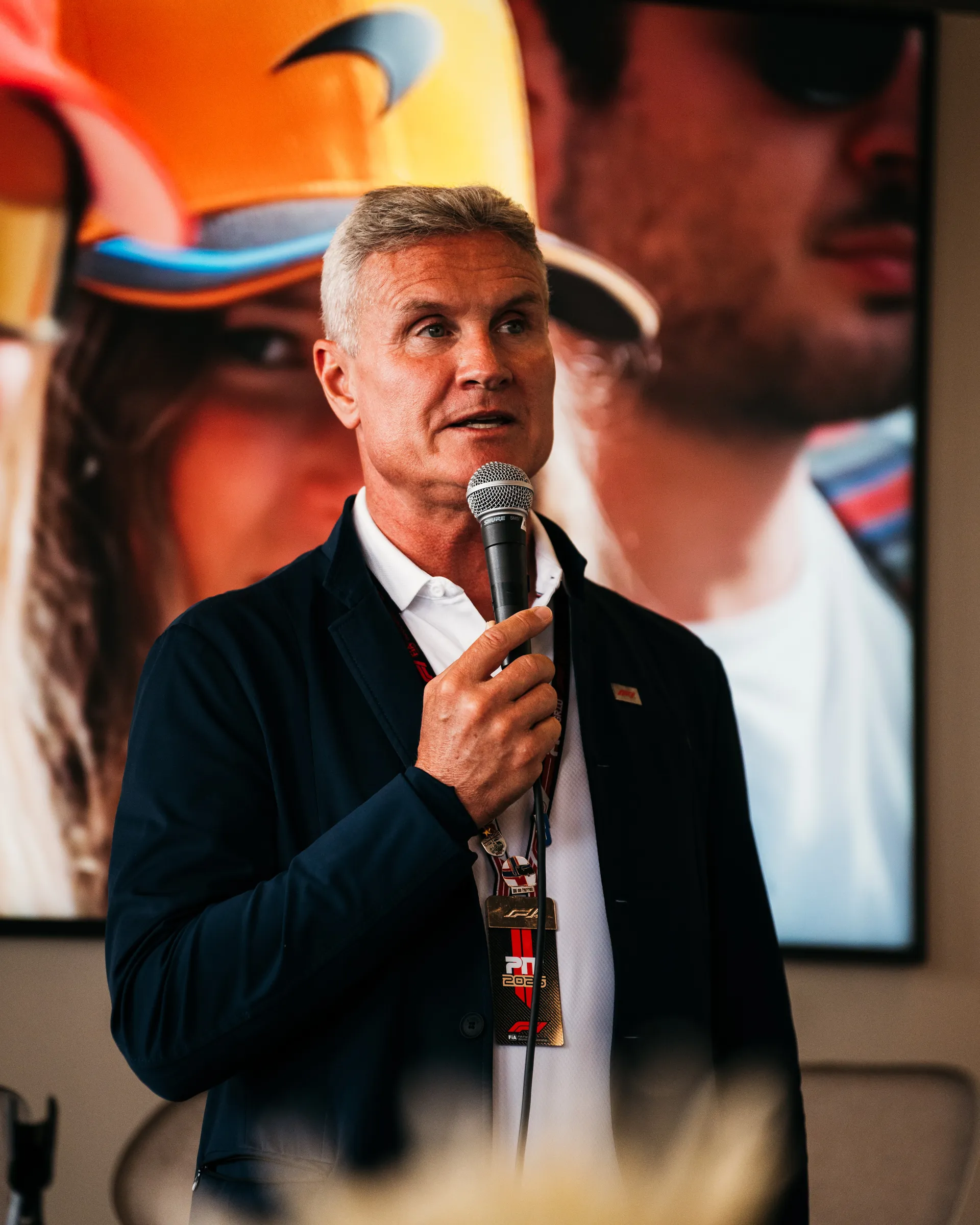 F1 driver appearance inside the Paddock Club