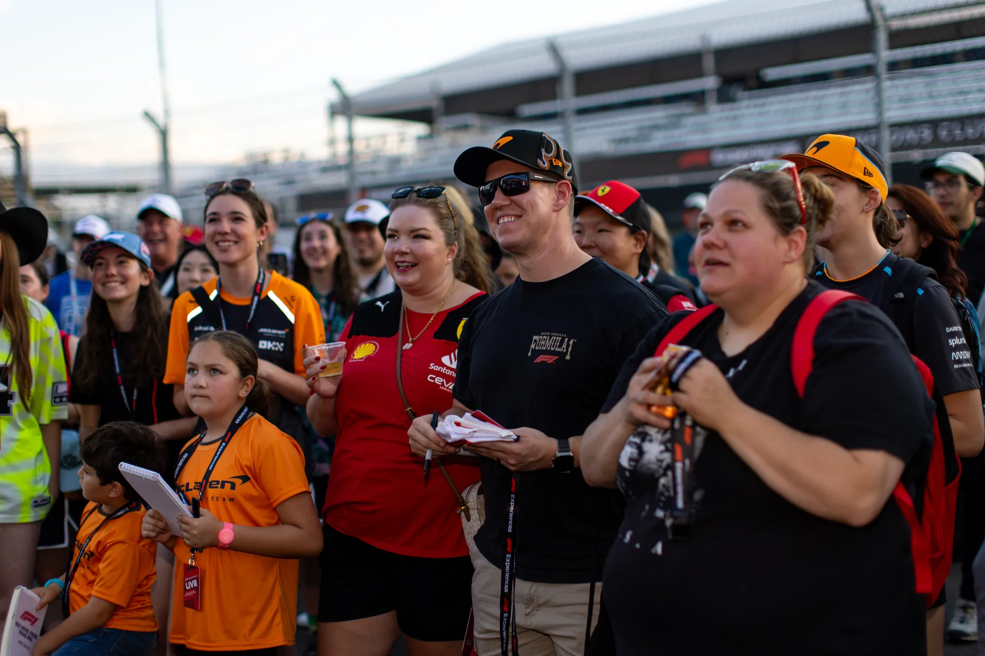 Guests on the Aramco F1 Pit Lane Walk in Austin