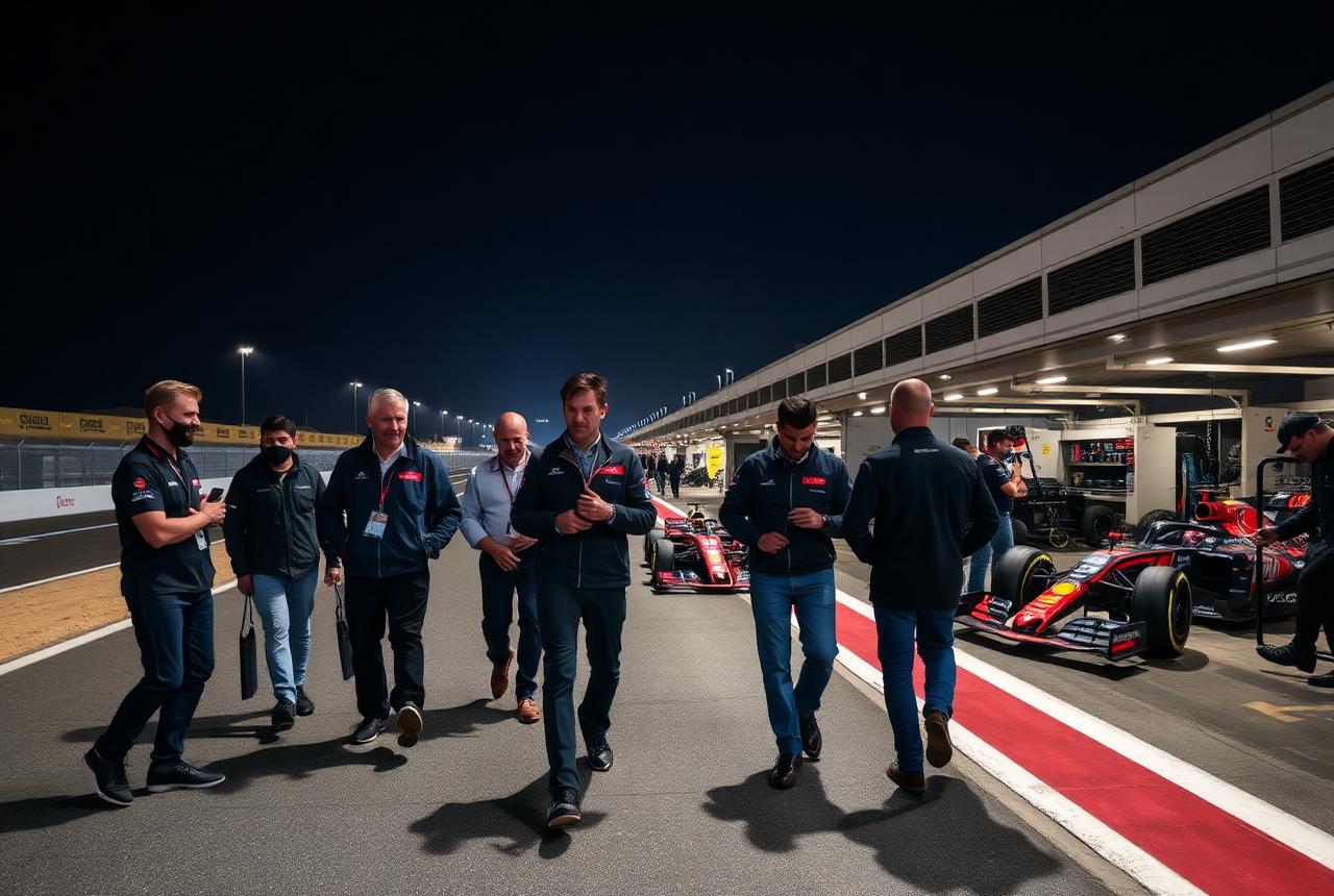 Guests on the Aramco F1 pit lane walk