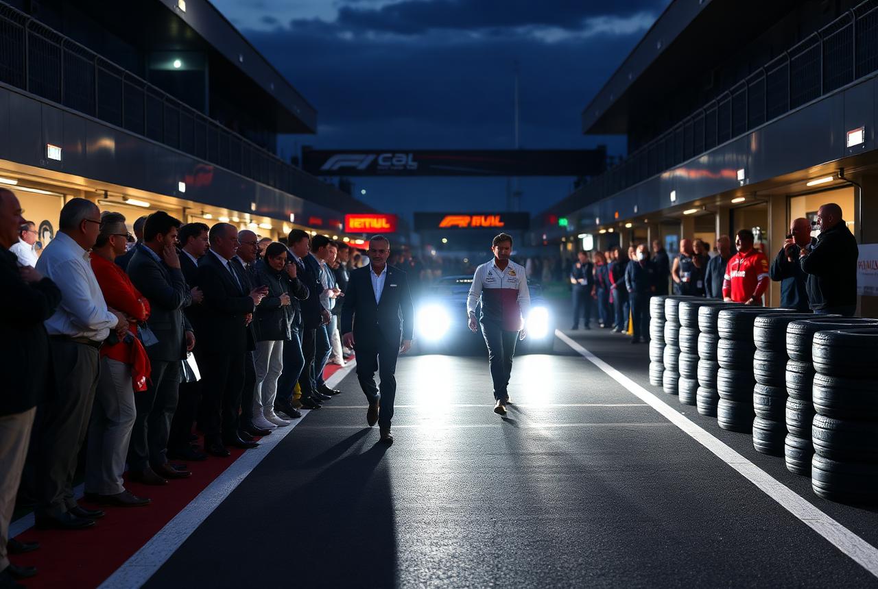 Guests on the Aramco F1 Pit Lane Walk before the Grand Prix