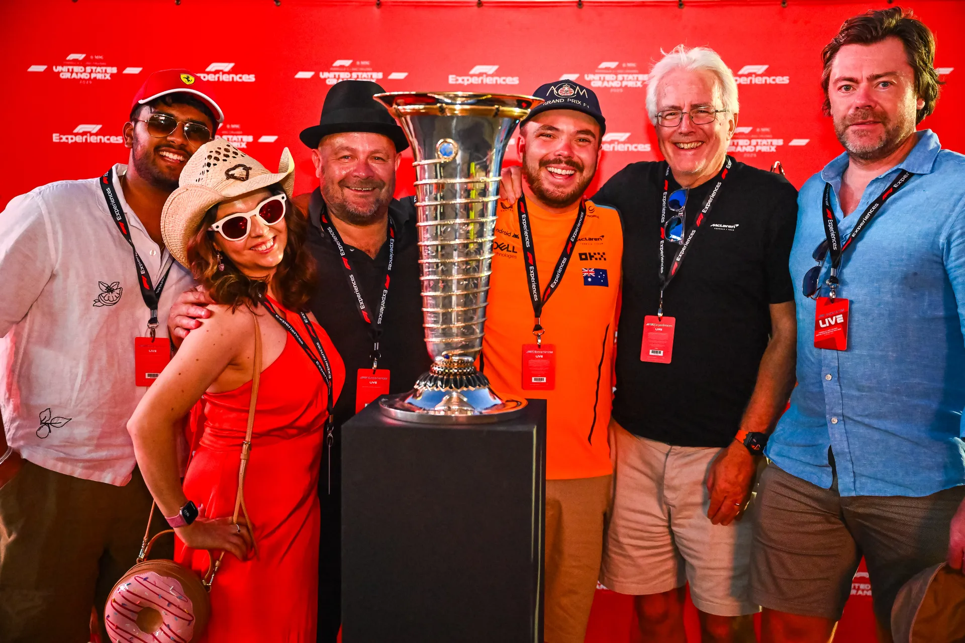 Photo with the Formula 1 World Championship trophy